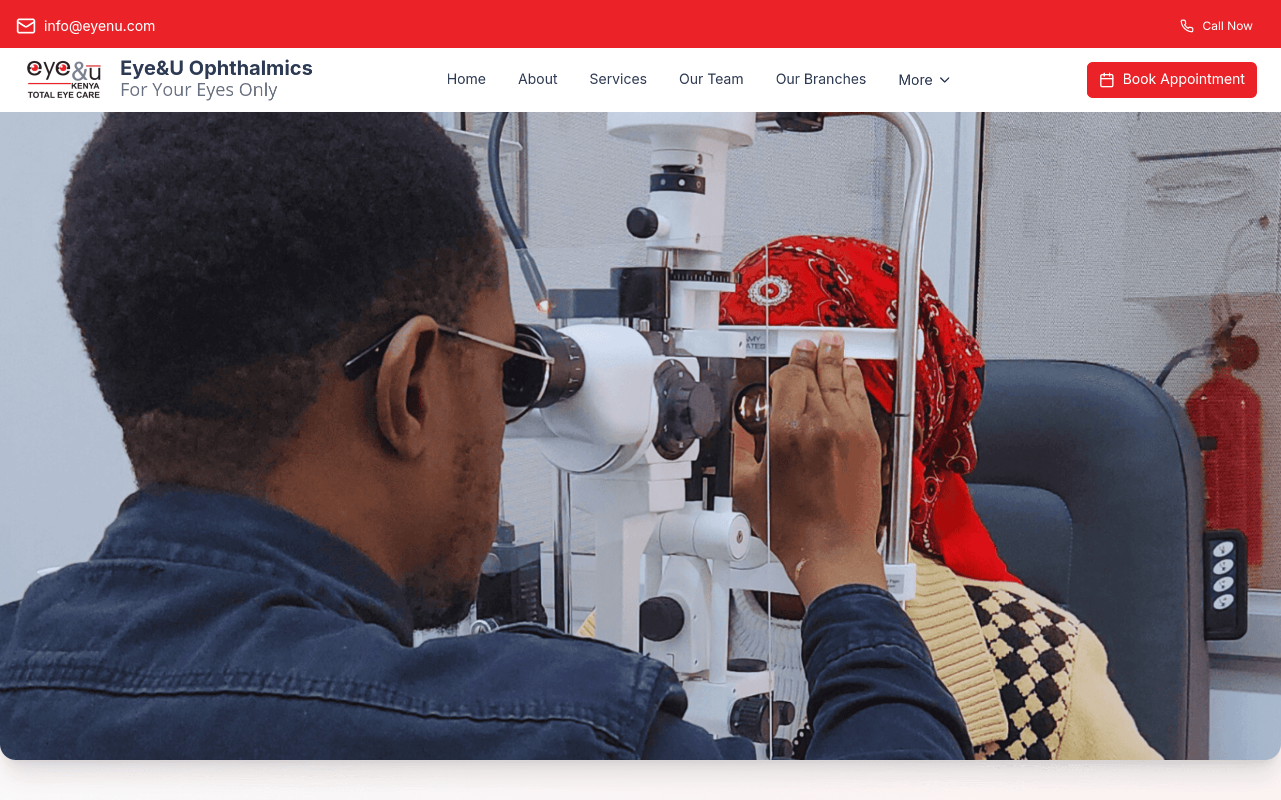 Eye&U Hospital Website preview