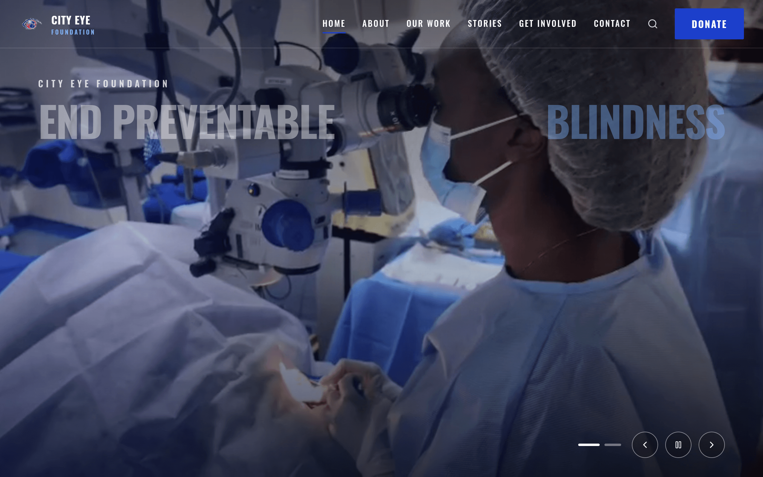 City Eye Foundation Website preview
