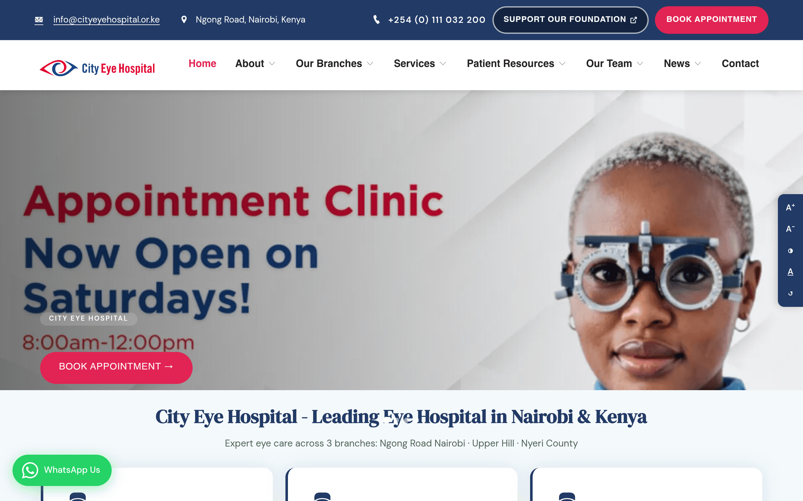 City Eye Hospital Website preview